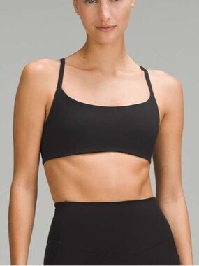 Lululemon Wunder Train Strappy Bra Black Shine